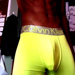 BackSh0tBully in Bright Yellow Calvin Klein Underwear