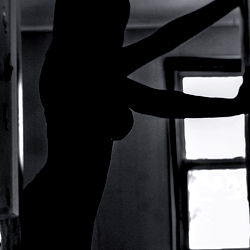 Artistic Black and White Model Photo