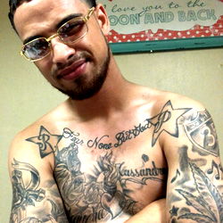 Robert Perry, Texan Model with Tattoos and Gold Chains