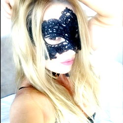 Sexy Anja Poleski Posing in Lingerie and Mask