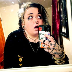 A Young Individual's Reaction to Unexpected Guests