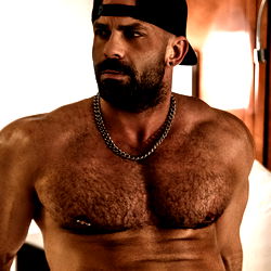 OnlyFans Model in a Fitness Pose, Full Beard