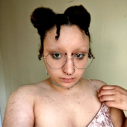 OnlyFans Model Pastreami Pussy in Fluffy Pink Hat and Glasses