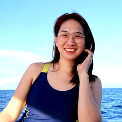 Seducdiva in a Sporty Swimsuit on a Boat