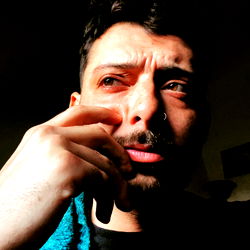 An Emotional Moment of a Man,