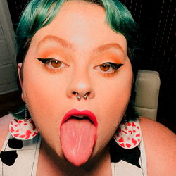 A Playful Model Tongue-Out for the Camera