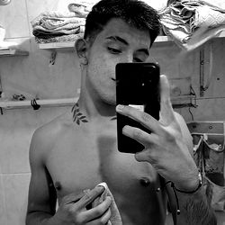 Uliii, the Argentinean Model in the Bathroom