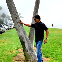 Model Photoshoot in Park Amidst Trees