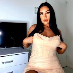 Stunning Model in Chic Dress, Exuding Confidence