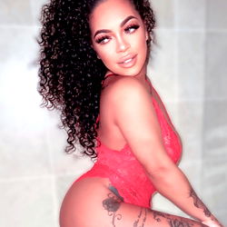 Seductive Kali Kush in a Red Lingerie