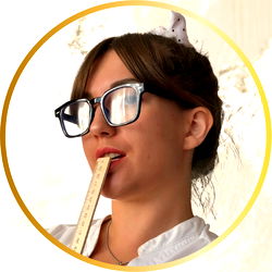 Model's Professional Headshot with Ruler