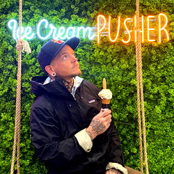 Parker, a Portland Based Influencer Enjoying Ice Cream