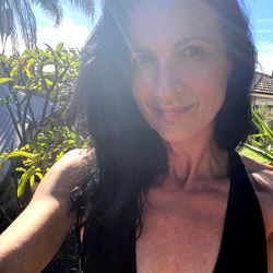 Australian Fitness Model in Tropical Setting