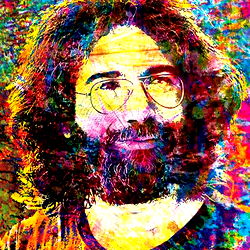 Vibrant Artwork of a Man with a Beard