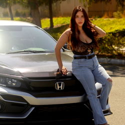 Jeanette in Sports Car