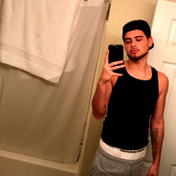 Wooskie in Bathroom Mirror