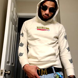 Mac in Crop Top and Sunglasses, Hoodie with Chain Detail