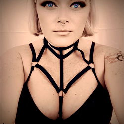 Fashionable Model in Eye-catching Outfit