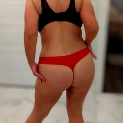Exotic Beauty Sloane Grey in a Red Bikini