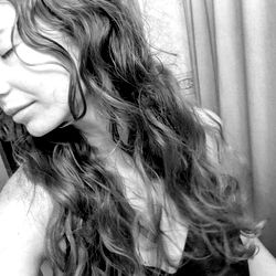 Stylish Model Pose in Contemporary Bathroom