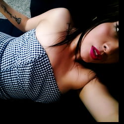 OnlyFans Model Onlee Hann in Dapper Checkered Outfit