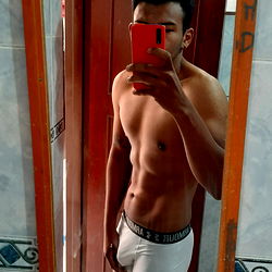 A Young Man in Bathing Suit