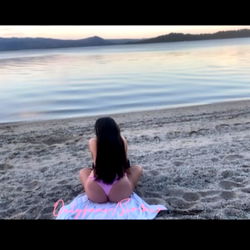 Siren in a serene beach setting