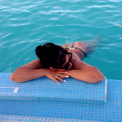 Señorita Malena Relaxing at Poolside