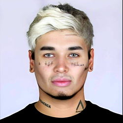 Onlyfans Model Showcasing Tattoo-Laden Style with Facial Piercing and Eyeliner