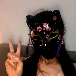 Person in Mask and Cat Ears
