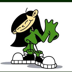 Stylized Animated Character with Sunglasses