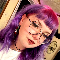 Aryn with Purple Hair