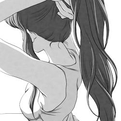 Aesthetic Illustration of a Woman in Ponytail