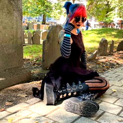 Wildplantsx Poses for Halloween in the Cemetery