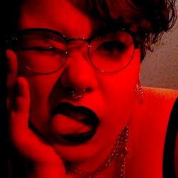 Model Photoshoot of Orpheus with Tongue Out