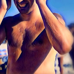 Latin American Athlete in Swimwear