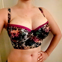 Angela Onyx - Elegant Australian Model in Floral Corset