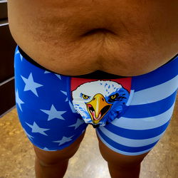 OnlyFans Model Showcasing Stylish Eagle Swimwear