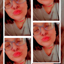 Stylish Woman with Red Lipstick