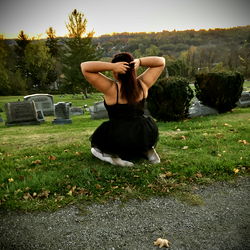 Mistress Storm's Photoshoot at a Cemetery