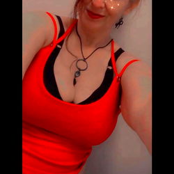 Lady Karma in Red Tank Top