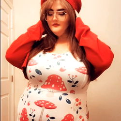 OnlyFans Model in Mushroom Dress