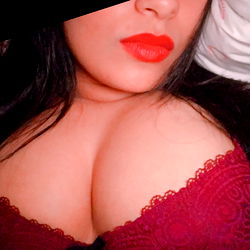 A Stylish Model in Red Lingerie