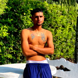 Model in Sportswear Posing in a Park