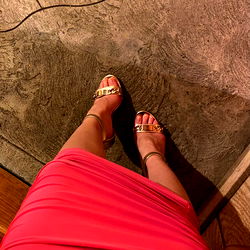 Fashionable Footwear Display in New York