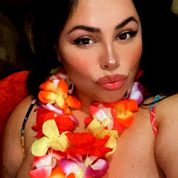 A Model Posing in Las Vegas