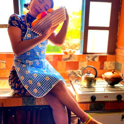 Sumaq Pocahontas in a Kitchen