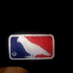 Pho79's Model Shot of a Baseball Cap with the MLB Logo and an Eagle Pendant