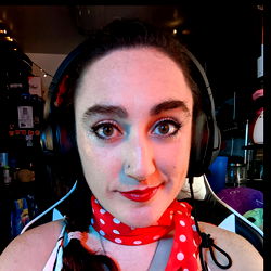 Gaming Streamer, Peach from Colorado, Poses with Headphones