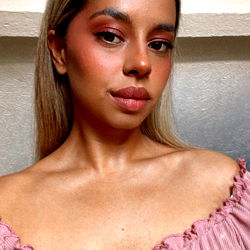 Blonde Barbie in Pink Blouse with Ruffled Sleeves and Sparkling Eye Shadow